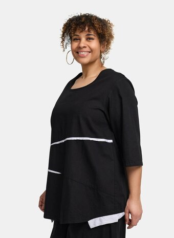 Kekoo tuniek zwart met witte details