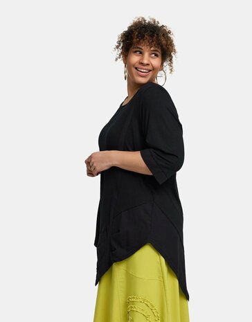 Kekoo asymmetrische tuniek/shirt zwart 