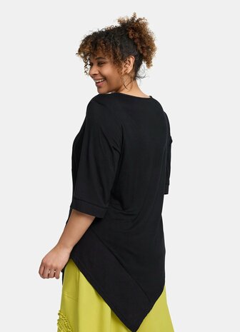 Kekoo asymmetrische tuniek/shirt zwart 