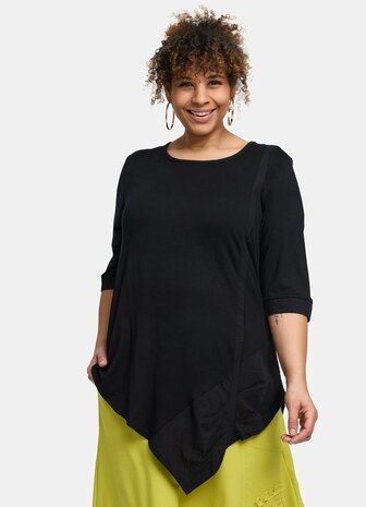 Kekoo asymmetrische tuniek/shirt zwart 
