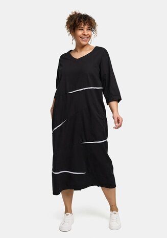  Kekoo jurk zwart met witte details