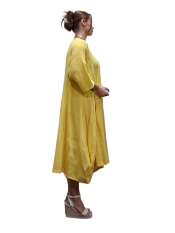 Jurk geel 100% katoen 
