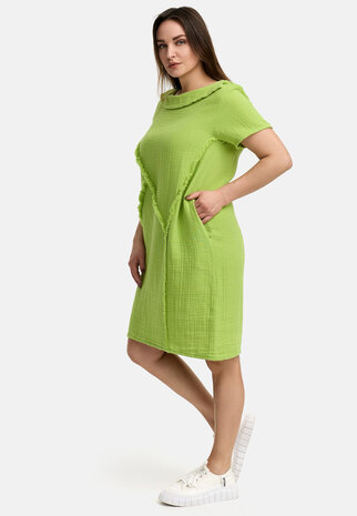 Kekoo exclusief- jurk 'Muslin' groen