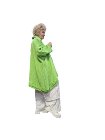 Zomerblouse in A-lijn model, gemaakt van luchtige mousseline Sommerbrise groen