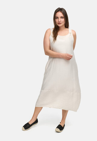 Kekoo mouwloze jurk Ibiza champagne