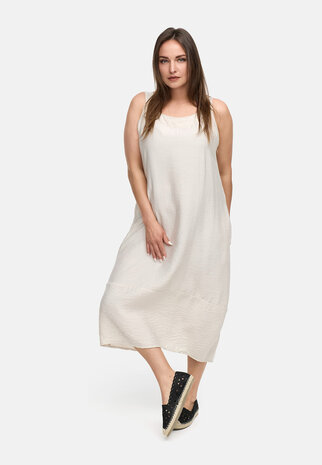 Kekoo mouwloze jurk Ibiza champagne