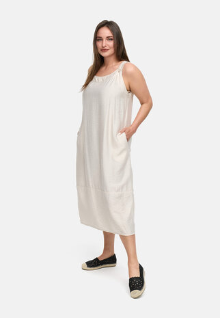 Kekoo mouwloze jurk Ibiza champagne