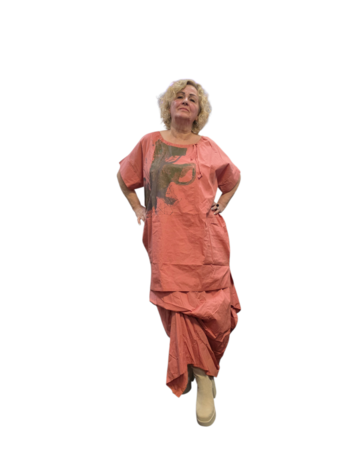 Tuniek terra met print