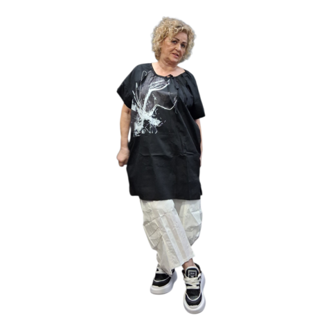 Tuniek zwart met print