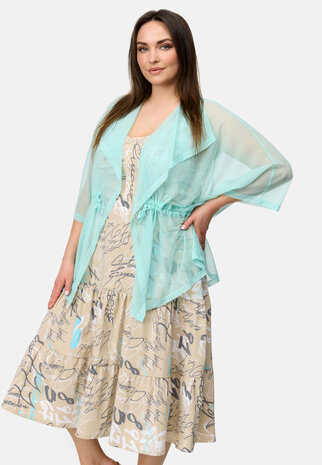 KEKOO TULE  JAS / VEST 'VIVID' MINTGROEN