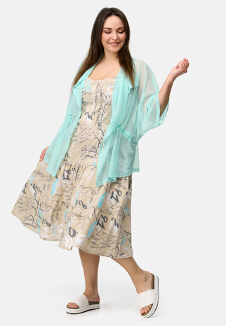 KEKOO TULE  JAS / VEST 'VIVID' MINTGROEN