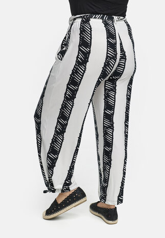 Rechte stretchbroek van viscose 'Sovana' wit