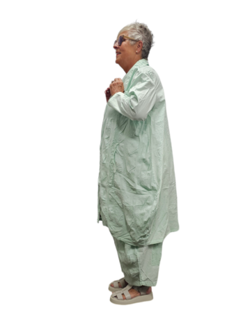 Zomerjas mintgroen 100% cotton