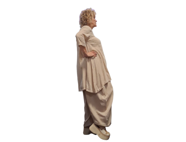 lange beige tuniek 100% katoen