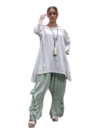 lange tuniek wit 100% katoen