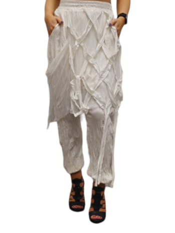 Aparte broek offwhite met rekbare taille