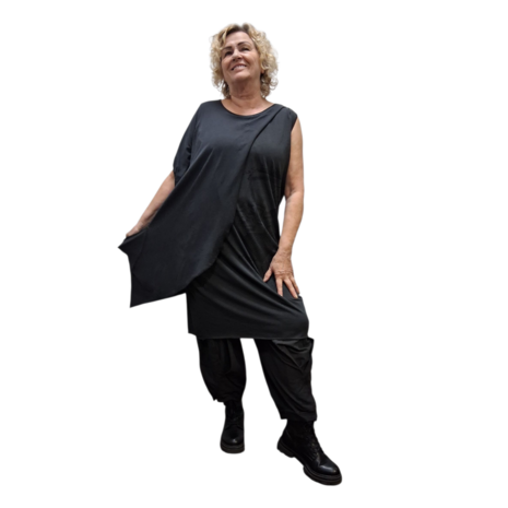 Luuka tuniek antraciet met print