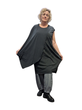 Luuka tuniek antraciet met print