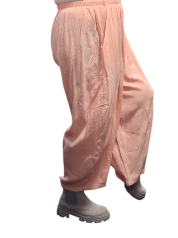 Broek  abrikoos 100% katoen
