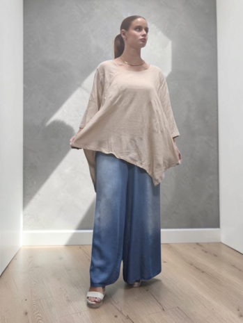 Shirt zand A-lijn asymmetrisch