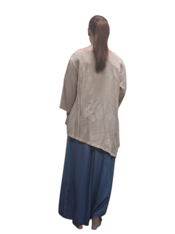 Shirt zand A-lijn asymmetrisch