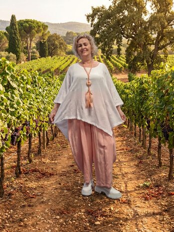 Shirt wit  A-lijn asymmetrisch