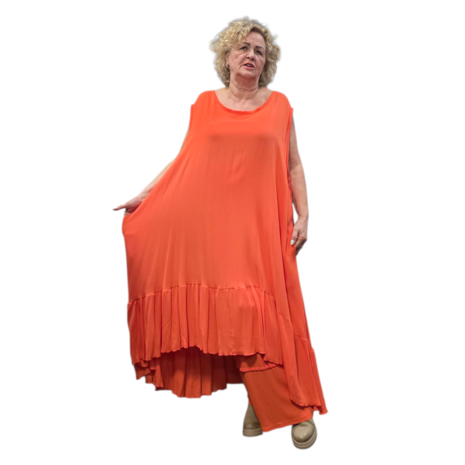 Zomerse Jane A-lijn jurk van lichtgewicht kreukelstof