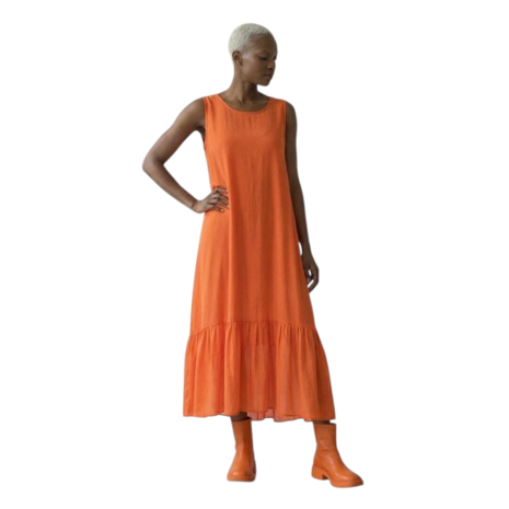 Zomerse Jane A-lijn jurk van lichtgewicht kreukelstof