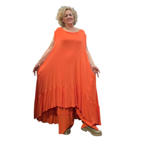 Zomerse Jane A-lijn jurk van lichtgewicht kreukelstof