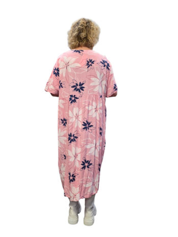 Strokenjurk, roze met print 