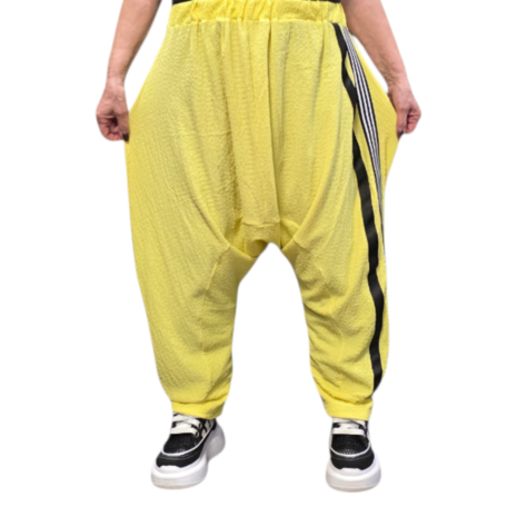 Zomerse harembroek sportyspice geel