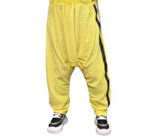 Zomerse harembroek sportyspice geel