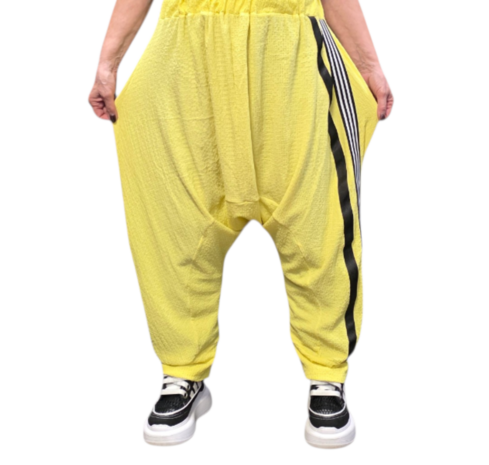 Zomerse harembroek sportyspice geel