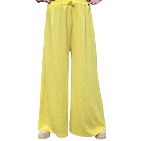 Broek sportyspice geel ruimvallend