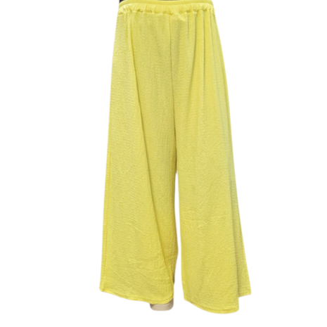 Broek sportyspice geel ruimvallend