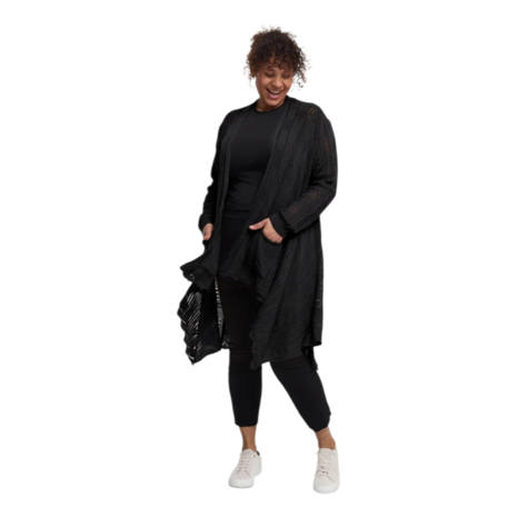 Kekoo Vest  'Cotture'  Lang  zwart 