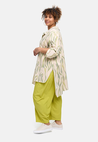 Kekoo blouse/tuniek Livia beige/groen