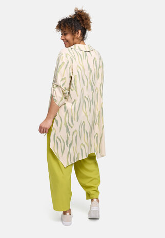 Kekoo blouse/tuniek Livia beige/groen
