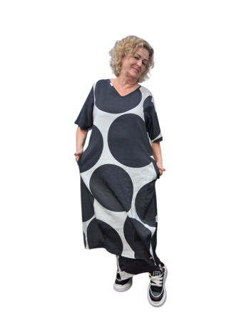 Kekoo jurk zwart/wit