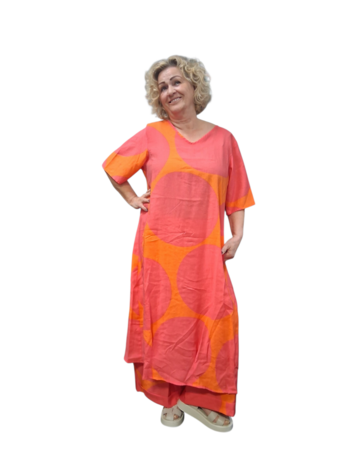 Kekoo jurk oranje/rood