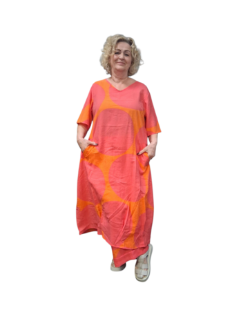 Kekoo jurk oranje/rood