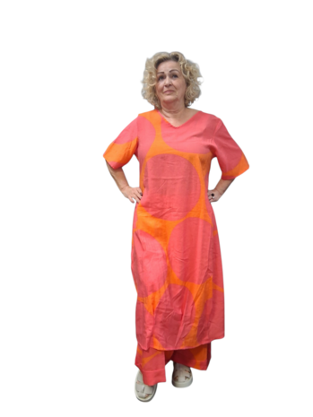 Kekoo jurk oranje/rood