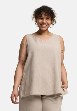 Kekoo top 'Cotella'  zand