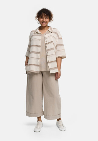 Kekoo blouse Avina bruin gestreept