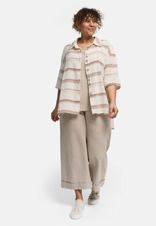 Kekoo blouse Avina bruin gestreept