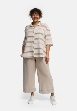 Kekoo blouse Avina bruin gestreept