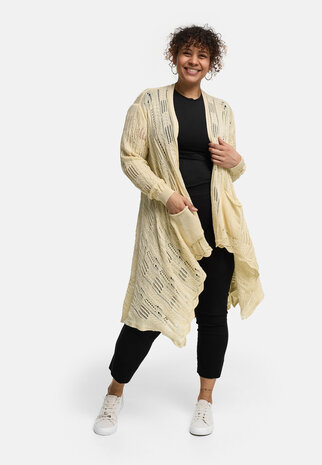  Kekoo Vest  'Cotture'  Lang  vanille 