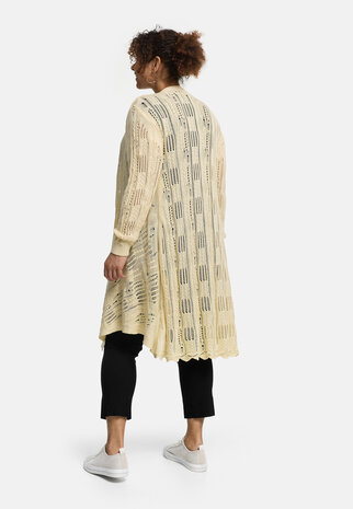  Kekoo Vest  'Cotture'  Lang  vanille 