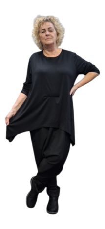  Basic shirt A-lijn zwart