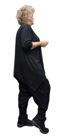  Basic shirt A-lijn zwart